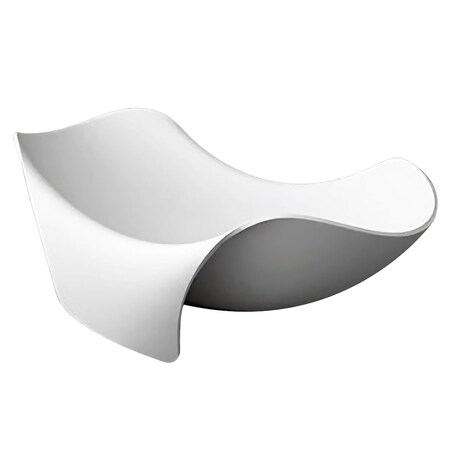 Anzzi Kerife 6.5 ft. Solid Surface Freestanding Bathtub in Matte White FT-AZ8421